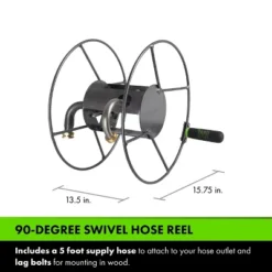 Yard Butler Swivel Hose Reel - Garden Hose Holder - Wall Mount - Heavy Duty With 90 Degree Pivot - ISRM-90 -Garden Furniture Discounts GUEST 00b668ba 6525 4f63 a258 f5bdcdce580f