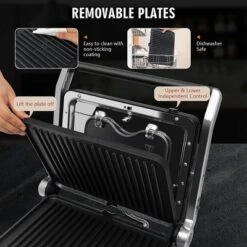 Costway Electric Panini Press Grill 1200W Sandwich Maker With Independent Temperature Control & Removable Drip Tray -Garden Furniture Discounts GUEST 00f8735c 8b3c 4677 b1dd 6389379e9081