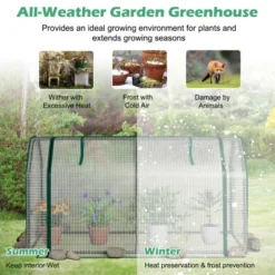 Costway 47.5''x 21.5''x 24''Portable Mini Greenhouse With 2 Zipper Doors & Ground Stakes -Garden Furniture Discounts GUEST 0204e62e d359 4575 938c c810993624aa