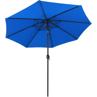 Sunnydaze Decor Sunnydaze Outdoor Aluminum Solution-Dyed Sunbrella Patio Umbrella With Auto Tilt And Crank - 9' 11 Sunnydaze Decor Sunnydaze Outdoor Aluminum Solution-Dyed Sunbrella Patio Umbrella With Auto Tilt And Crank - 9' - Image 9