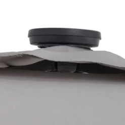 10' X 6.5' Solar LED Patio Umbrella With Tilt And Crank Lift Gray - Wellfor -Garden Furniture Discounts GUEST 0316eee9 8c2d 482d 86ff c410b835749b