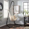 Jomeed Lightweight Adjustable Portable Hanging Heavy Duty Steel Hammock Chair Seat Stand For Indoor Or Outdoors, Stand Only, Black