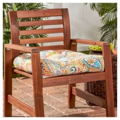Jamboree Paisley Outdoor Seat Cushion - Kensington Garden