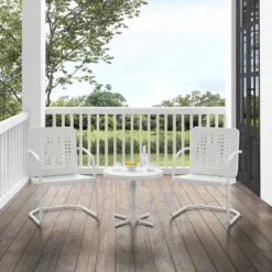 Bates 3pc Outdoor Chair Set - White - Crosley -Garden Furniture Discounts GUEST 064832c9 c499 4da3 813f 29210227e4e3