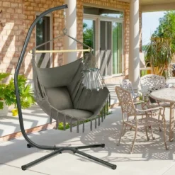 Hammock Steel C Stand -Stand For Hanging Hammock Chairs - 300 Pound Capacity, Black -Garden Furniture Discounts GUEST 073e503f a57b 42bd bc61 48e45c72ded3