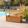 Londonderry 47" Acacia Wood Outdoor Storage Bench - Natural - Alaterre Furniture -Garden Furniture Discounts GUEST 074aa227 fa57 44ee aacc 71d84f17f455