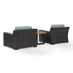 Beaufort 3pc Outdoor Wicker Seating Set With Side Table - Mist - Crosley -Garden Furniture Discounts GUEST 07ad7ecb e13e 4b61 a4d4 318ceeb22382