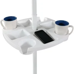 Sunnydaze Decor Sunnydaze Outdoor Drink And Snack Table With Tray Slots And 4 Cup Holders For Beach Umbrella Poles - White 9 Sunnydaze Decor Sunnydaze Outdoor Drink And Snack Table With Tray Slots And 4 Cup Holders For Beach Umbrella Poles - White -Garden Furniture Discounts GUEST 07ef251d b212 42e6 b397 7eb04bf540f0