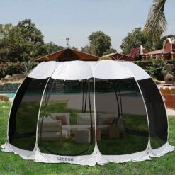 Leedor Outdoor Pop Up Portable Screen Tent With Mesh Netting Fiberglass Gazebo Gray -Garden Furniture Discounts GUEST 081d61f5 9dce 4946 8f2d a5e0859fc2ab