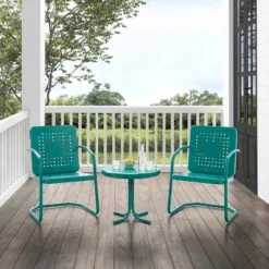 Bates 3pc Outdoor Chair Set - Turquoise - Crosley -Garden Furniture Discounts GUEST 08361ae1 f7d4 438e b54f bdece7fb4207