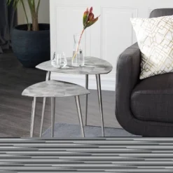 2pk Aluminum Patio Accent Table - Olivia & May -Garden Furniture Discounts GUEST 09191f1f 18af 4280 9655 b1bfba2b672e