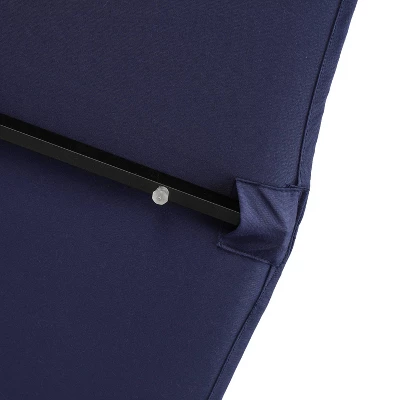 Island Umbrella 10' X 6.5' Rectangular Nassau Market Patio Umbrella With LED Bulb Lights Navy 10 Island Umbrella 10' X 6.5' Rectangular Nassau Market Patio Umbrella With LED Bulb Lights Navy - Image 8