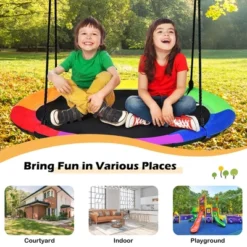 Costway 40'' Flying Saucer Tree Swing For Kids Round Tree Swing For Outdoor -Garden Furniture Discounts GUEST 0b7a4c5e dd72 46d9 9185 94b8a6a1ad71