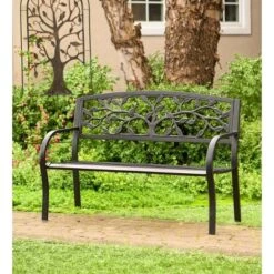 Plow & Hearth - Arched Metal Garden Trellis With Symbolic Tree Of Life Design, Weather-Resistant, Antique Copper -Garden Furniture Discounts GUEST 0c9a1870 ab0c 4dee ab50 881d9f41d352