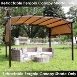 Sunnydaze Decor Sunnydaze 9 X 12 Polyester Retractable Pergola Canopy Shade -Garden Furniture Discounts GUEST 0ca8e33d 0eb6 477a 9283 51f43cf724a1