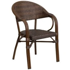 Merrick Lane Wicker Rattan Patio Chair With Curved Back And Aluminum Bamboo Frame 24 Merrick Lane Wicker Rattan Patio Chair With Curved Back And Aluminum Bamboo Frame -Garden Furniture Discounts GUEST 0cbb616b bfb1 460e 8891 701f041cebcf