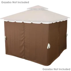 Sunnydaze Decor Sunnydaze Outdoor Gazebo 4-Piece Polyester Fabric Privacy Sidewall Set For 10' X 10' Gazebo - 80" H X 103" W -Garden Furniture Discounts GUEST 0d7e1d67 9112 41cb 9a0d 49ec13bd082b