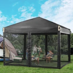 Aoodor 10' X 10' Pop Up Canopy Tent With Removable Mesh Sidewalls, Portable Instant Shade Canopy With Roller Bag -Garden Furniture Discounts GUEST 0db4d0a0 b585 4b49 b584 24daef4dad2e