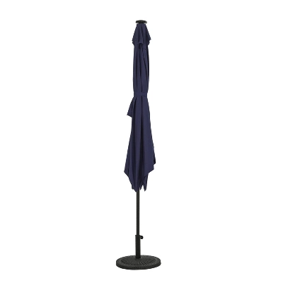 Island Umbrella 10' X 6.5' Rectangular Nassau Market Patio Umbrella With LED Bulb Lights Navy 3 Island Umbrella 10' X 6.5' Rectangular Nassau Market Patio Umbrella With LED Bulb Lights Navy