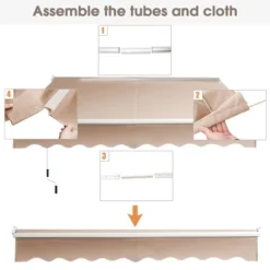 Costway 10' X 8' Retractable Awning Patio Sun Shade W/Crank Handle -Garden Furniture Discounts GUEST 0fb34471 bc0d 4879 8bd7 791e409f394c