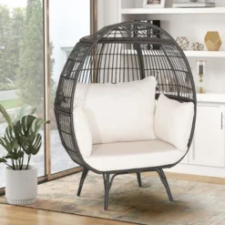 Costway Patio Oversized Rattan Wicker Egg Chair Lounge Basket 4 Cushion Indoor & Outdoor 13 Costway Patio Oversized Rattan Wicker Egg Chair Lounge Basket 4 Cushion Indoor & Outdoor -Garden Furniture Discounts GUEST 0ffdeaa0 92b1 48c4 9a81 ff7ad28cc1de