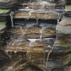 Sunnydaze Decor Sunnydaze 14"H Electric Polyresin Shale Falls Outdoor Water Fountain With LED Lights -Garden Furniture Discounts GUEST 116b5cd5 276a 4dda 94ef 495d2f218a95