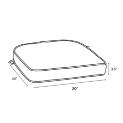 19" X 20" ProFoam Outdoor Rounded Back Seat Cushion Ashland Jacobean Black - Arden Selections -Garden Furniture Discounts GUEST 119daa7f a934 4e4f 8273 965c0b1c8dc0