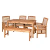 Ravenscroft 6pc Acacia Wood Patio Dining Set - Brown - Saracina Home 1 Ravenscroft 6pc Acacia Wood Patio Dining Set - Brown - Saracina Home -Garden Furniture Discounts GUEST 137c471a 2562 4437 bb65 6d5afb58f905