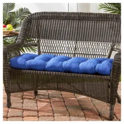 Solid Outdoor Swing And Bench Cushion - Marine - Kensington Garden