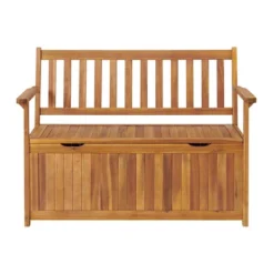 Londonderry 47" Acacia Wood Outdoor Storage Bench - Natural - Alaterre Furniture -Garden Furniture Discounts GUEST 13e9f6a5 0f5d 481d b071 4cefa8808d59