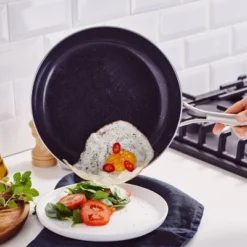 Blue Diamond 8" Stainless Steel Open Frypan Metallic Silver