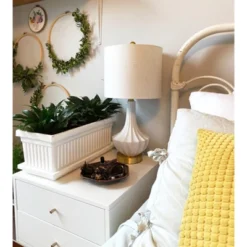 HC Companies 30 Inch Long Fluted Plastic Venetian Garden Window Container Planter Box For Indoor Or Outdoor Flowers, Vegetables, Or Succulents (Clay) -Garden Furniture Discounts GUEST 15f09ce3 719b 4fda 87a8 aef5891e3627