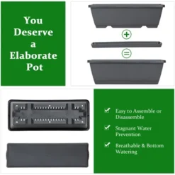 Costway Set Of 2 4 FT Vertical Raised Garden Bed 5-Tier Planter Box For Patio Balcony -Garden Furniture Discounts GUEST 17b29297 af25 4165 a009 a41d17271beb