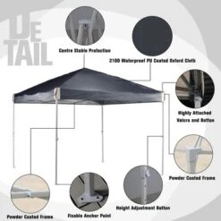 Aoodor 10' X 10' Pop Up Canopy Tent With Removable Mesh Sidewalls, Portable Instant Shade Canopy With Roller Bag -Garden Furniture Discounts GUEST 17ba6477 1314 4112 8c9f f1ce13cf88a0
