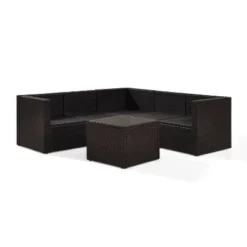 Palm Harbor 6pc Outdoor Wicker Sectional Set - Gray - Crosley -Garden Furniture Discounts GUEST 17e0f11b cbbc 4eb5 9a42 d38cd86c0603