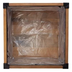 Grapevine 17.2 Inch Farmhouse Style Square Durable Urban Raised Garden Planter Box Made From Recycled Wooden Pallets With Steel Frame And Liner -Garden Furniture Discounts GUEST 19ddb681 6636 4eb2 9682 510cd5ffb9e0