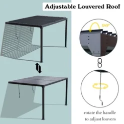 Aoodor Outdoor Louvered Pergola Adjustable Louvered Sloping Roof Wall-Mounted Pergola 16 Aoodor Outdoor Louvered Pergola Adjustable Louvered Sloping Roof Wall-Mounted Pergola -Garden Furniture Discounts GUEST 1ac92571 0a96 45a9 bd0e ad319d00ac7c