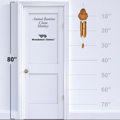 Woodstock Wind Chimes Asli Arts® Collection, Monkey Bamboo Chime, 32'' Wind Chime CMO305 5 Woodstock Wind Chimes Asli Arts® Collection, Monkey Bamboo Chime, 32'' Wind Chime CMO305 - Image 3