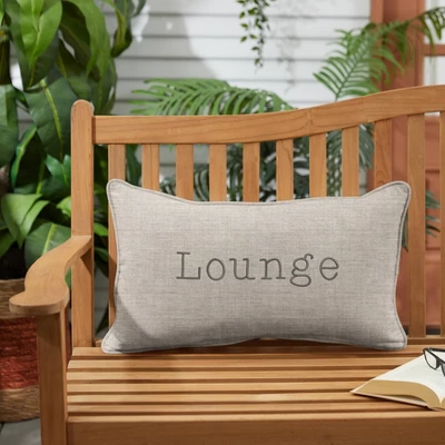 Indoor/Outdoor Lounge Embroidered Lumbar Throw Pillow - Sorra Home 3 Indoor/Outdoor Lounge Embroidered Lumbar Throw Pillow - Sorra Home