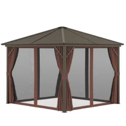 Outsunny 10x10 Hardtop Gazebo With Aluminum Frame, Permanent Metal 11 Outsunny 10x10 Hardtop Gazebo With Aluminum Frame, Permanent Metal -Garden Furniture Discounts GUEST 1cb9b5b9 ebe2 46cc 9292 e8cb1a25f2b1