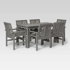 7pc Slatted Chevron Acacia Patio Dining Set - Saracina Home 27 7pc Slatted Chevron Acacia Patio Dining Set - Saracina Home -Garden Furniture Discounts GUEST 1d49e516 b23d 4ee6 a1e1 e3a2c4f32dfa