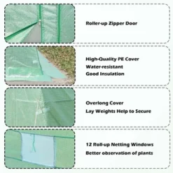 Aoodor Large Walk-in Green House With Zippered Screen Doors -Garden Furniture Discounts GUEST 1ed220a8 668e 405b 82eb ed75089e8d00