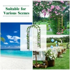 Costway 7.2Ft Garden Arch Steel Arbor Wedding Garden Decoration Climbing Plants W/Stakes 16 Costway 7.2Ft Garden Arch Steel Arbor Wedding Garden Decoration Climbing Plants W/Stakes -Garden Furniture Discounts GUEST 1f4cd576 965d 4c2b 80b4 51cdeb07e3d1