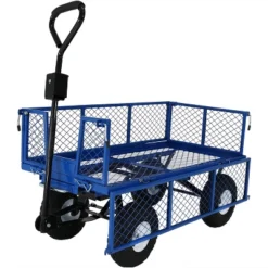 Sunnydaze Decor Sunnydaze Outdoor Lawn And Garden Heavy-Duty Durable Steel Mesh Utility Dump Wagon Cart With Removable Sides -Garden Furniture Discounts GUEST 20544466 7d08 4ef0 bfd8 c8b140e9c8d7