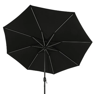 11' X 11' Calypso II Market Patio Umbrella With Solar LED Strip Lights Black - Island Umbrella 9 11' X 11' Calypso II Market Patio Umbrella With Solar LED Strip Lights Black - Island Umbrella - Image 7