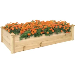 Sunnydaze Decor Sunnydaze Outdoor Rectangular Wood Raised Garden Bed For Flower, Vegetable, And Herb Gardening - 24" W X 48.25" L X 12.25" H - Brown -Garden Furniture Discounts GUEST 22501885 3230 4d58 911c c165fe0869ad