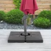 67.9lbs Square Deluxe Patio Base For Heavy And Offset Umbrella Gray - CorLiving -Garden Furniture Discounts GUEST 2450107a 3878 414a 9840 1a7148794d58