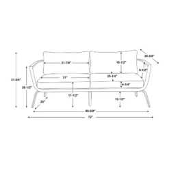 Ashby Loveseat - Gray/Black/Natural - Linon -Garden Furniture Discounts GUEST 245cb2d9 801a 4800 88f5 46332c79b8c4