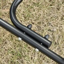 Outsunny 3-Seater Porch Swing Outdoor Swing Chair Patio Bench For Deck With Adjustable Canopy, Padded Sling Fabric Seat -Garden Furniture Discounts GUEST 2641acc6 1c15 4328 8e72 dbdc1788b1ae