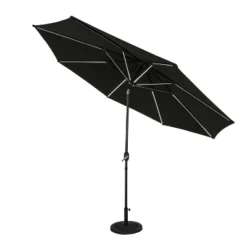 11' X 11' Calypso II Market Patio Umbrella With Solar LED Strip Lights Black - Island Umbrella 17 11' X 11' Calypso II Market Patio Umbrella With Solar LED Strip Lights Black - Island Umbrella -Garden Furniture Discounts GUEST 2680ee0f f18e 43a8 965d bc2f34cdd1f9